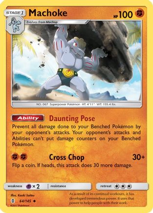 Machoke 064/145 - Reverse Holofoil Guardians Rising