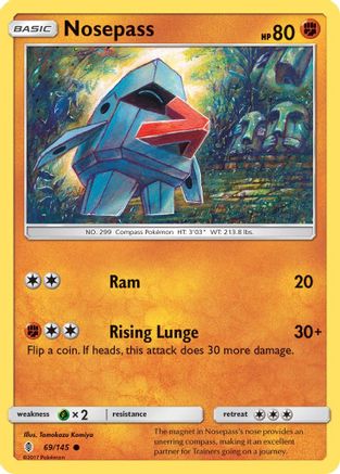 Nosepass 069/145 - Reverse Holofoil Guardians Rising