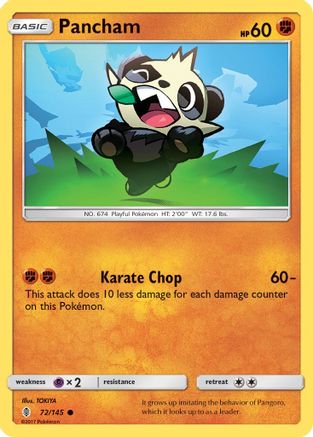 Pancham 072/145  - Reverse Holofoil SM  Guardians Rising
