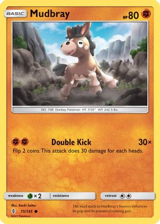 Mudbray 075/145  - Reverse Holofoil SM  Guardians Rising