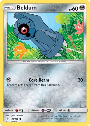 Beldum 083/145  - Reverse Holofoil SM  Guardians Rising