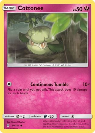 Cottonee 090/145  - Reverse Holofoil SM  Guardians Rising