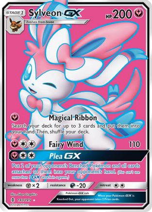 Sylveon GX (Full Art) 140/145  - Holofoil SM  Guardians Rising