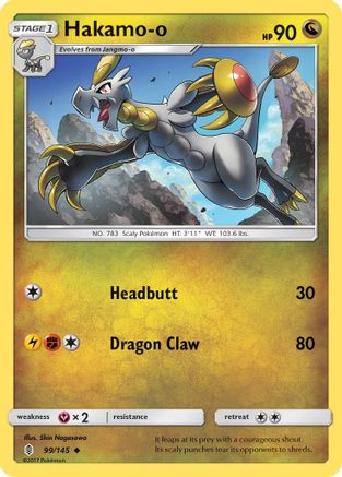 Hakamo-o 099/145  - Reverse Holofoil SM  Guardians Rising