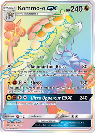 Kommo-o GX  159/145  - Holofoil SM  Guardians Rising