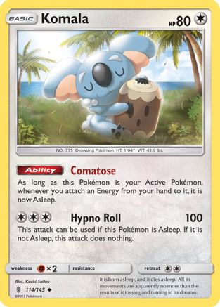Komala 114/145 - Reverse Holofoil Guardians Rising