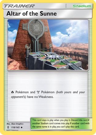 Altar of the Sunne 118/145  - Reverse Holofoil SM  Guardians Rising