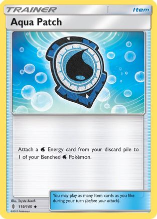 Aqua Patch 119/145  - Reverse Holofoil SM  Guardians Rising