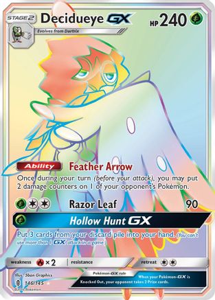 Decidueye GX 146/145  - Holofoil SM  Guardians Rising