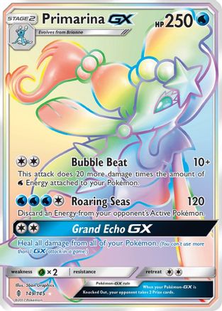 Primarina GX 149/145  - Holofoil SM  Guardians Rising