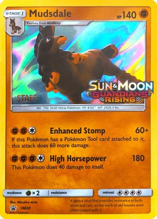 Mudsdale (Prerelease) [Staff] SM20  - Holofoil SM Promos