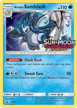 Alolan Sandslash (Prerelease) SM18  - Holofoil SM Promos
