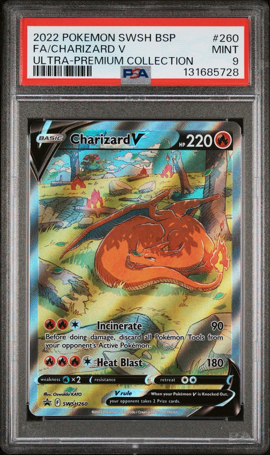 Charizard V SWSH260 PSA 9 2022 Ultra Premium Collection Promo Pokemon