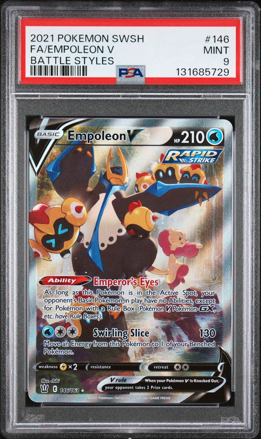Empoleon V 146/163 PSA 9 2021 Battle Styles Pokemon