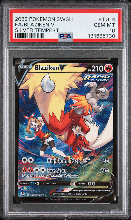 Blaziken V TG14/TG30 PSA 10 2022 Silver Tempest Pokemon