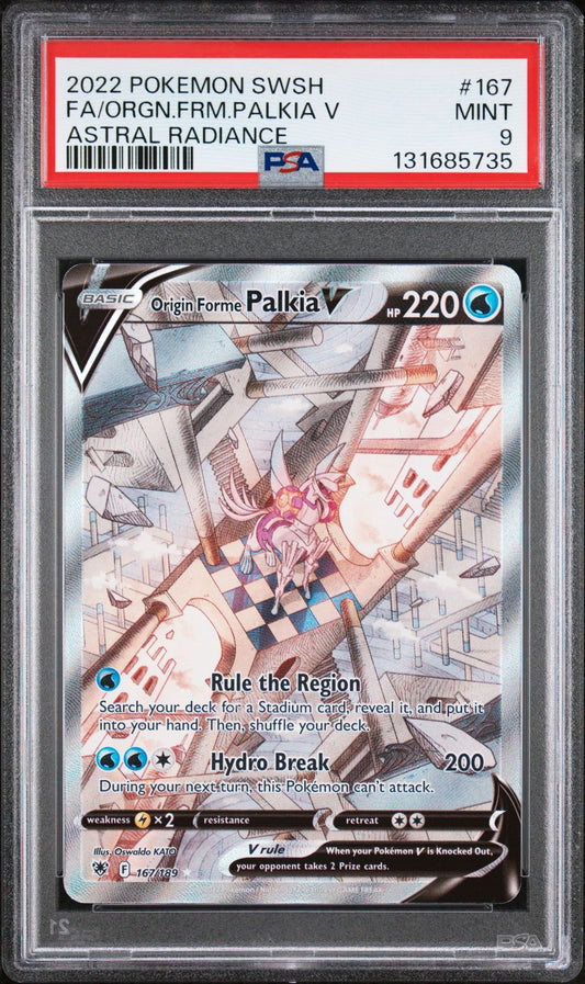 Origin Forme Palkia V 167/189 PSA 9 2022 Astral Radiance Pokemon