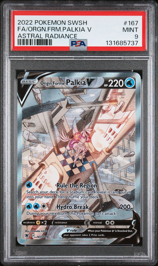 Origin Forme Palkia V 167/189 PSA 9 2022 Astral Radiance Pokemon