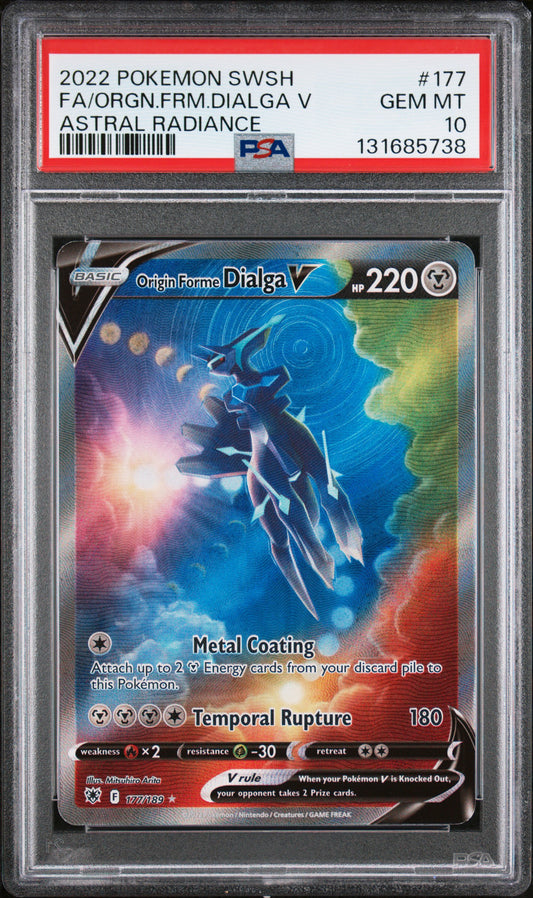 Origin Forme Dialga V 177/189 PSA 10 2022 Astral Radiance Pokemon