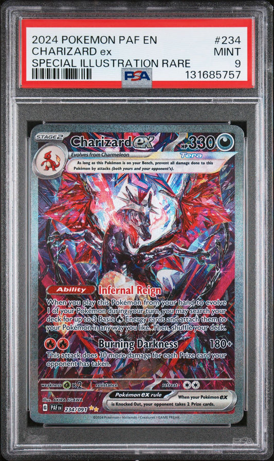 Charizard EX 234/091 PSA 9 2024 Paldean Fates Pokemon
