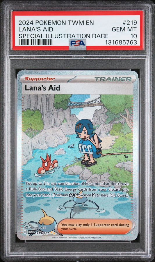 Lana's Aid 219/167 PSA 10 2024 Twilight Masquerade Pokemon