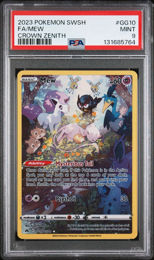 Mew GG10/GG20 PSA 9 2023 Crown Zenith Pokemon