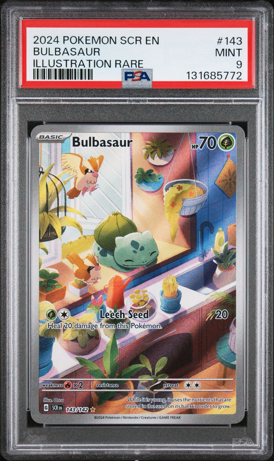 Bulbasaur 143/142 PSA 9 2024 Stellar Crown Pokemon