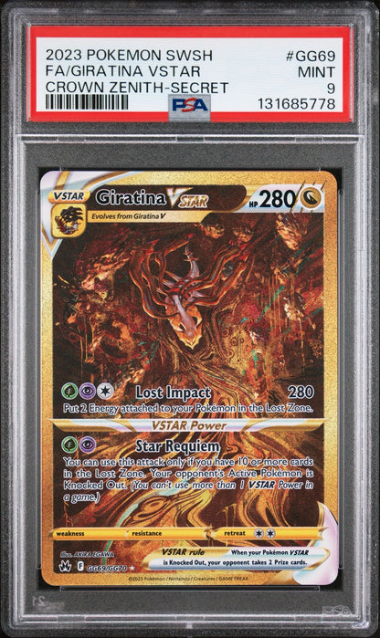 Giratina Vstar GG69/GG70 PSA 9 2023 Crown Zenith Pokemon