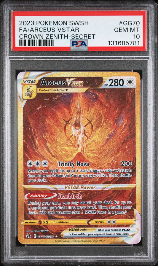 Arceus Vstar GG70/GG70 PSA 10 2023 Crown Zenith Pokemon