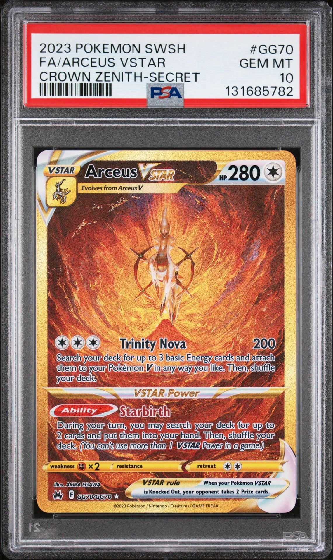 Arceus Vstar GG70/GG70 PSA 10 2023 Crown Zenith Pokemon