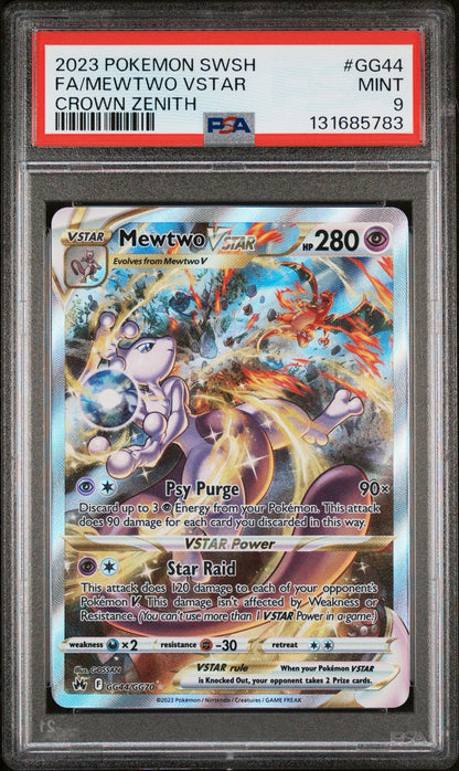 Mewtwo Vstar GG44/GG70 PSA 9 2023 Crown Zenith Pokemon