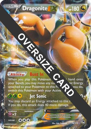 Dragonite EX 074/111  - Holofoil Jumbo Cards