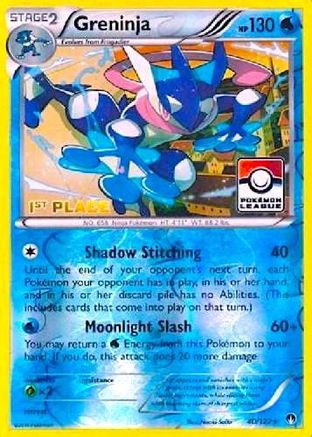 Greninja (Pokemon League) [1st Place] 040/122  - Reverse Holofoil League & Championship Cards