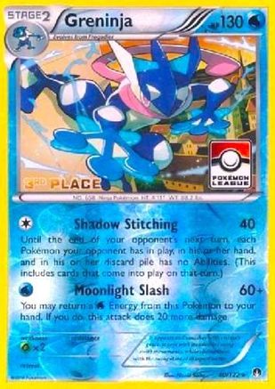 Greninja (Pokemon League) [3rd Place] 040/122  - Reverse Holofoil League & Championship Cards