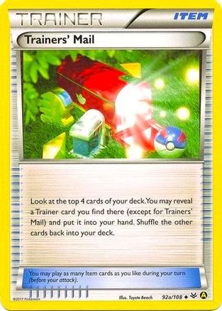 Trainers' Mail (Non-Holo) 92a/108  Alternate Art Promos