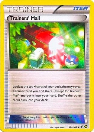 Trainers' Mail (Holo) 92a/108  - Holofoil Alternate Art Promos