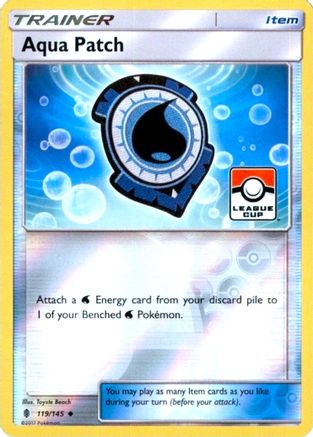 Aqua Patch (League Cup) 119/145  - Reverse Holofoil League & Championship Cards