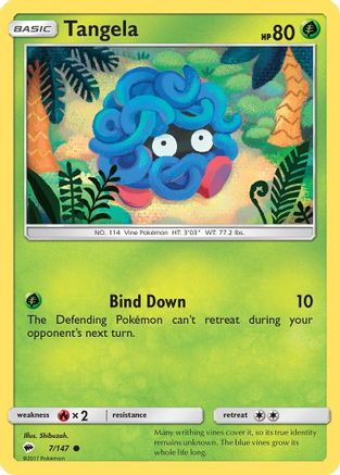 Tangela 007/147  - Reverse Holofoil SM  Burning Shadows