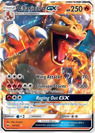 Charizard GX 020/147  - Holofoil SM  Burning Shadows
