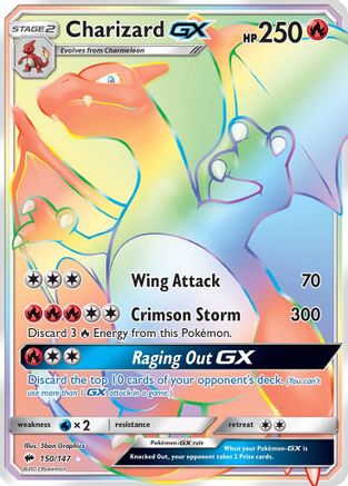 Charizard GX 150/147  - Holofoil SM  Burning Shadows