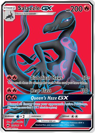 Salazzle GX (Full Art) 132/147  - Holofoil SM  Burning Shadows
