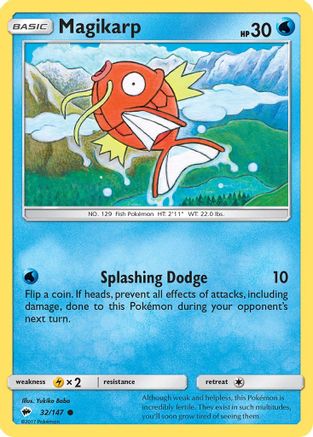 Magikarp 032/147  - Reverse Holofoil SM  Burning Shadows