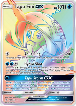 Tapu Fini GX 152/147  - Holofoil SM  Burning Shadows