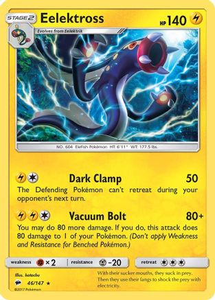 Eelektross 046/147  - Reverse Holofoil SM  Burning Shadows