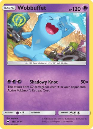 Wobbuffet 049/147  - Reverse Holofoil SM  Burning Shadows