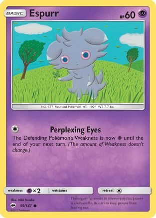 Espurr 059/147  - Reverse Holofoil SM  Burning Shadows