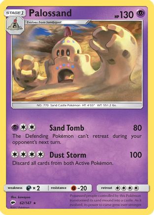Palossand 062/147  - Reverse Holofoil SM  Burning Shadows