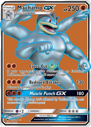Machamp GX (Full Art) 135/147  - Holofoil SM  Burning Shadows