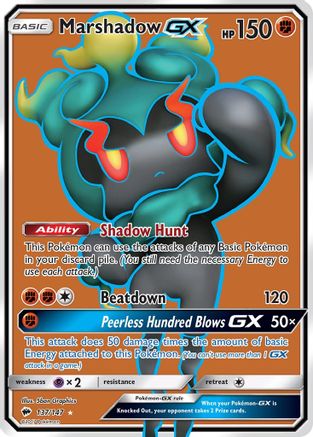 Marshadow GX (Full Art) 137/147  - Holofoil SM  Burning Shadows