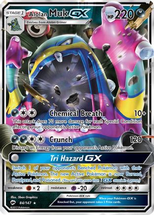 Alolan Muk GX 084/147  - Holofoil SM  Burning Shadows