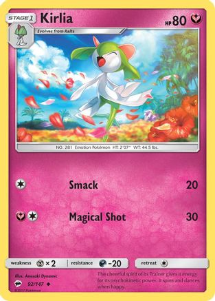 Kirlia 092/147  - Reverse Holofoil SM  Burning Shadows